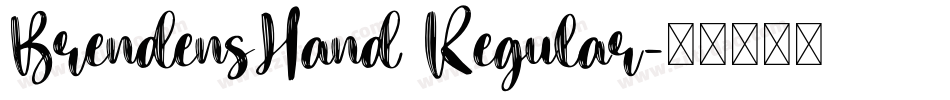 BrendensHand Regular字体转换